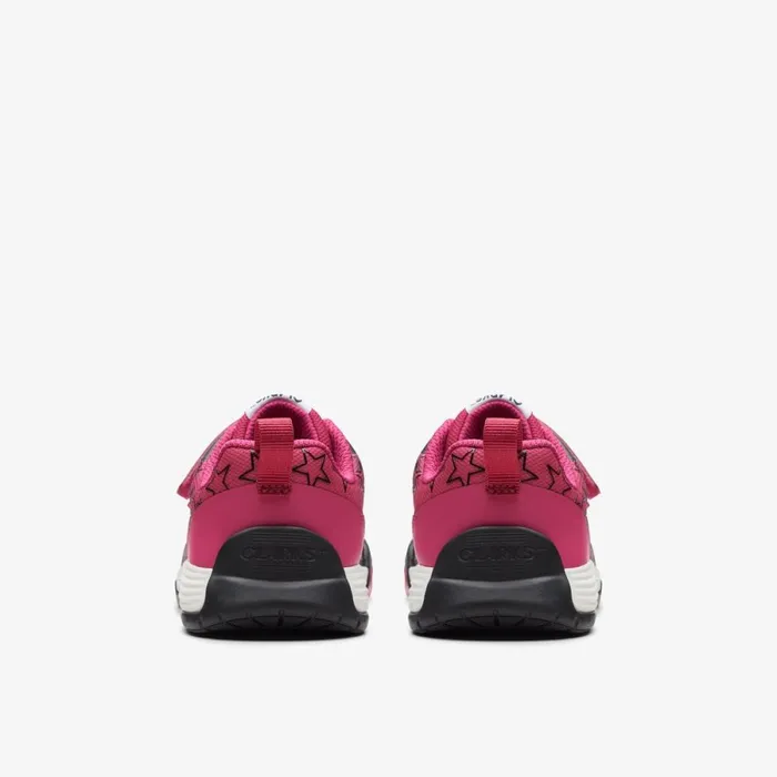 Clarks Trainers Cica Star Run Pink Combination Synthetic 8211 Kids