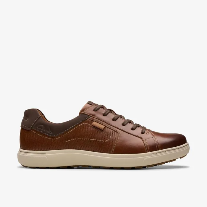 Clarks Trainers Mapstone Lace Tan Leather 8211 Men