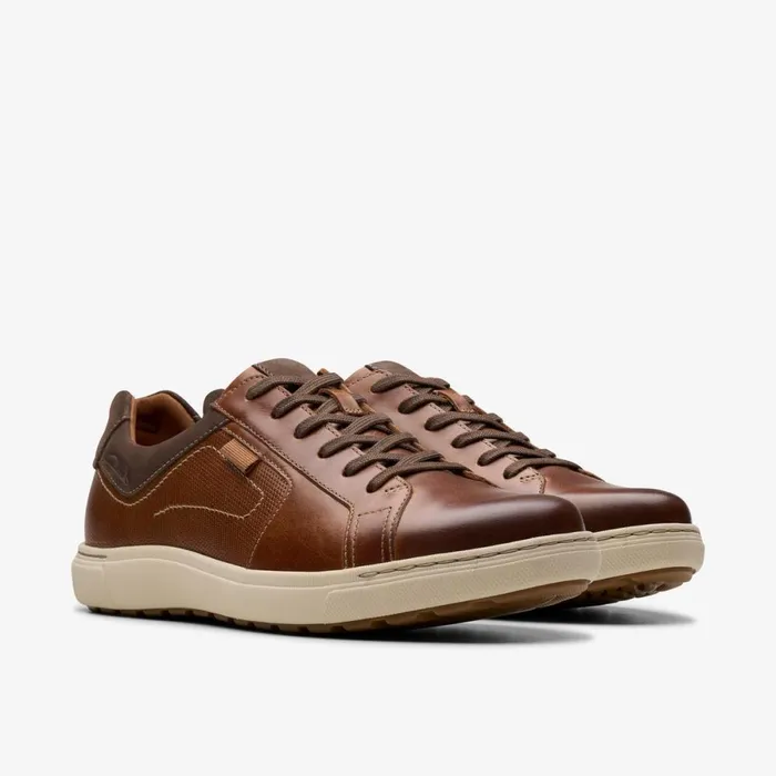 Clarks Trainers Mapstone Lace Tan Leather 8211 Men