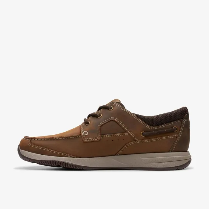 Clarks Trainers Sailview Lace Beeswax Leather 8211 Men