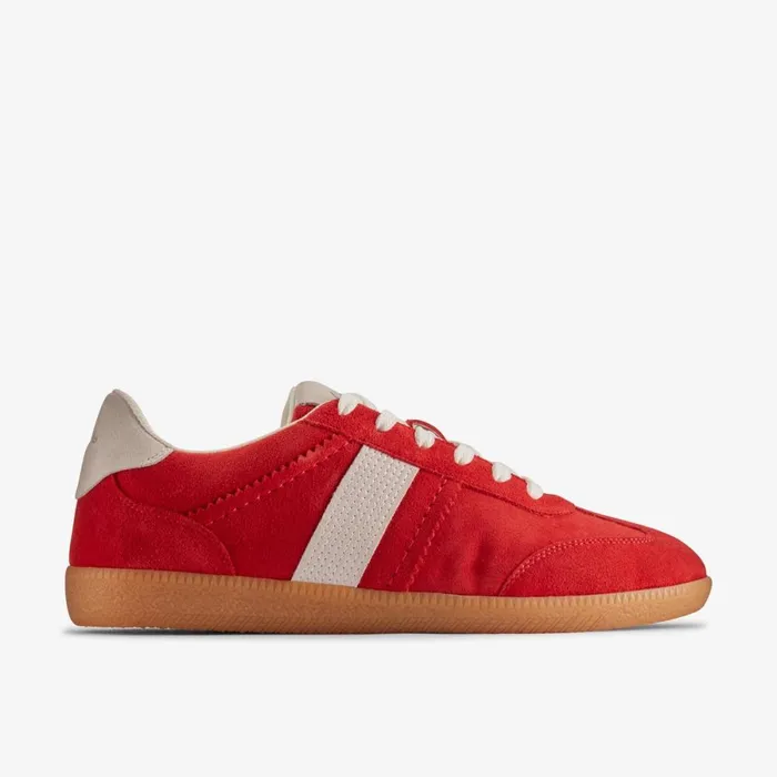 Clarks Trainers Stara Walk Red Combination Suede 8211 Women