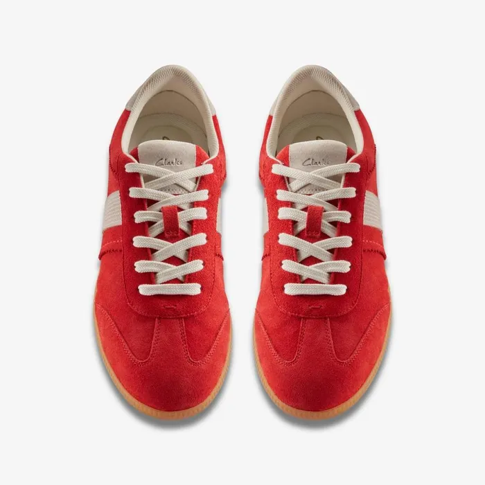 Clarks Trainers Stara Walk Red Combination Suede 8211 Women