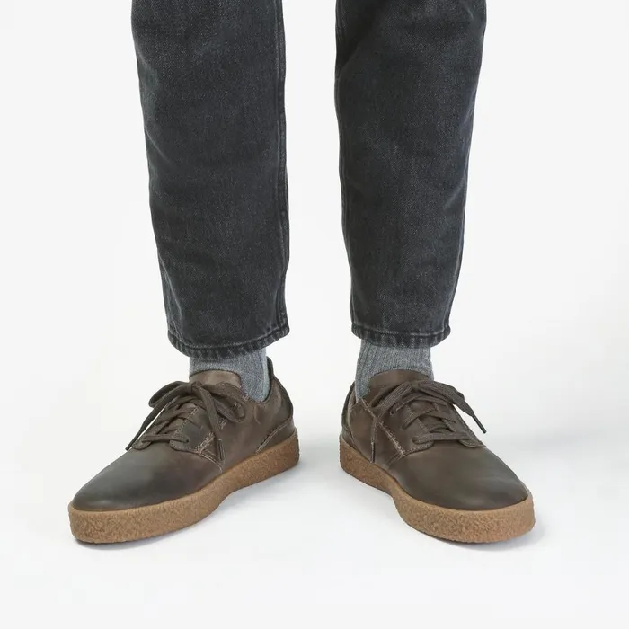 Clarks Trainers Streethill Lace Dark Olive Leather 8211 Men