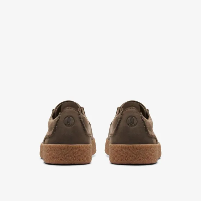 Clarks Trainers Streethill Lace Dark Olive Leather 8211 Men