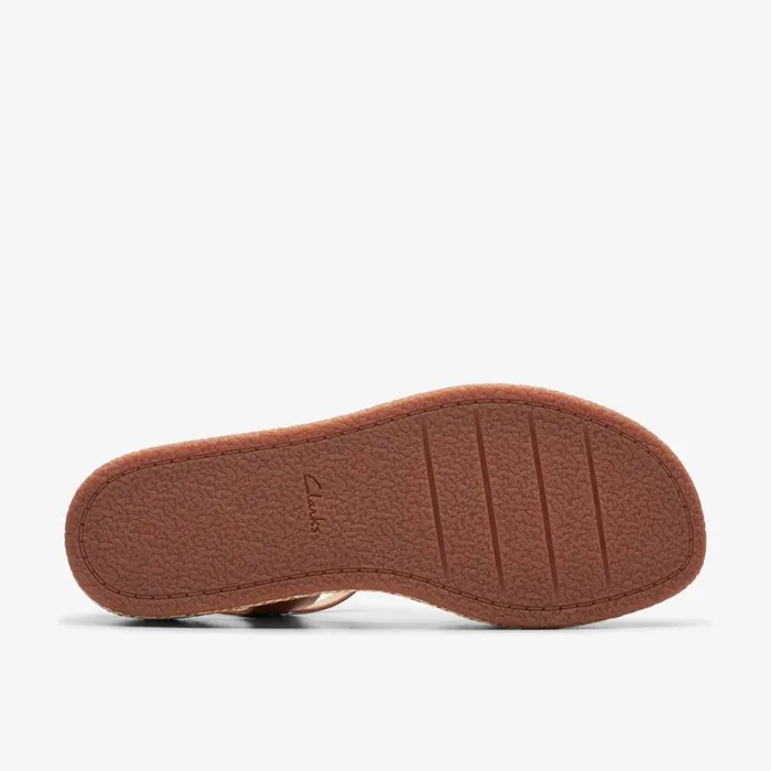 Clarks Wedge Sandals Kimmei Twist Tan Leather 8211 Women