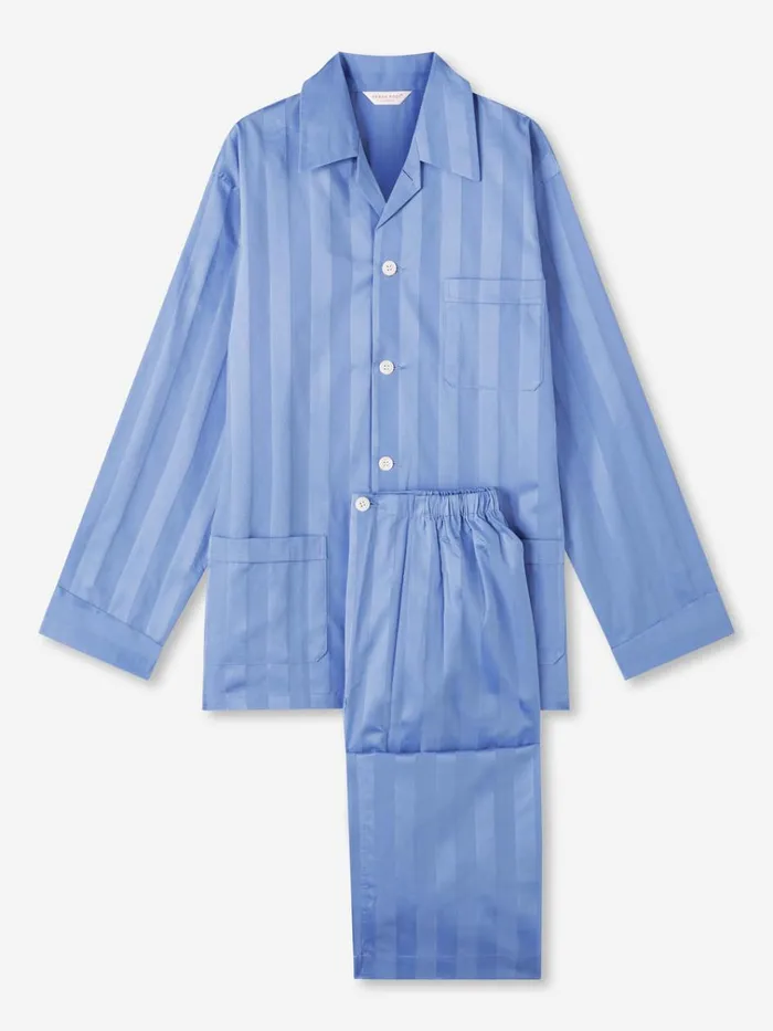Classic Fit Pajamas Men Derek Rose Classic Fit Pajamas Lingfield Cotton French