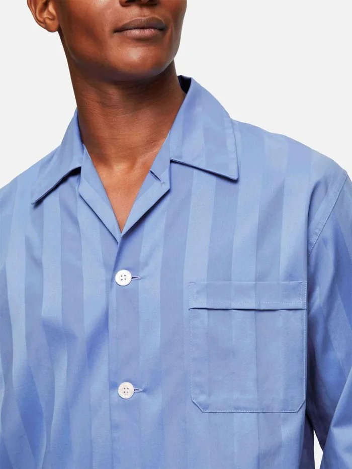 Classic Fit Pajamas Men Derek Rose Classic Fit Pajamas Lingfield Cotton French