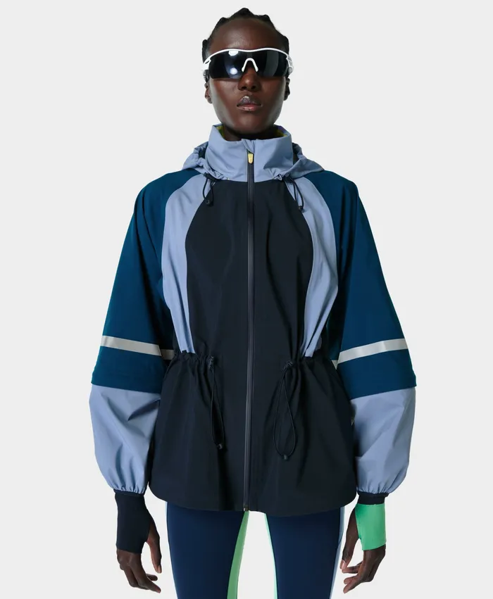 Coats and Jackets Sweaty Betty Women Mission Waterproof Jacket Navy Blue