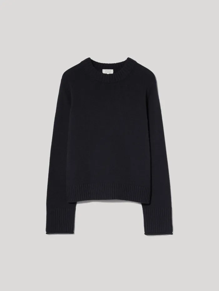 Compact Wool Cashmere Blend Jumper Navy Women Jigsaw Knitwear and Cashmere