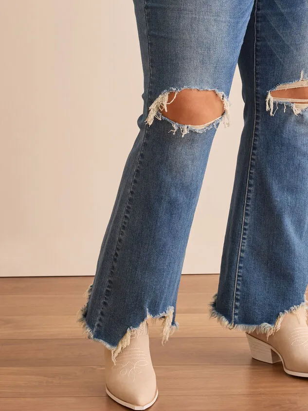 Cory Incrediflex Bootcut Jeans Destructedmediumwash Women Altar039d State Bottoms