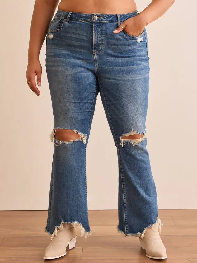 Cory Incrediflex Bootcut Jeans Destructedmediumwash Women Altar039d State Bottoms
