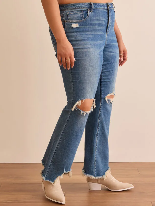 Cory Incrediflex Bootcut Jeans Destructedmediumwash Women Altar039d State Bottoms