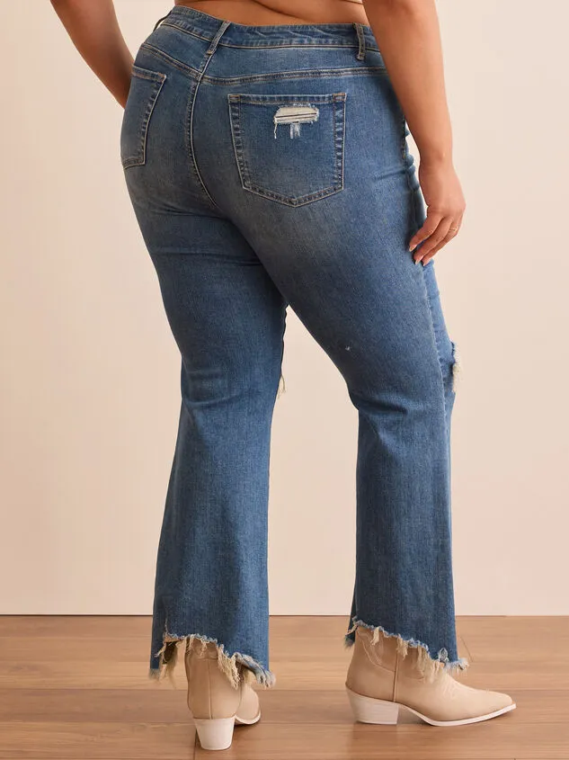 Cory Incrediflex Bootcut Jeans Destructedmediumwash Women Altar039d State Bottoms