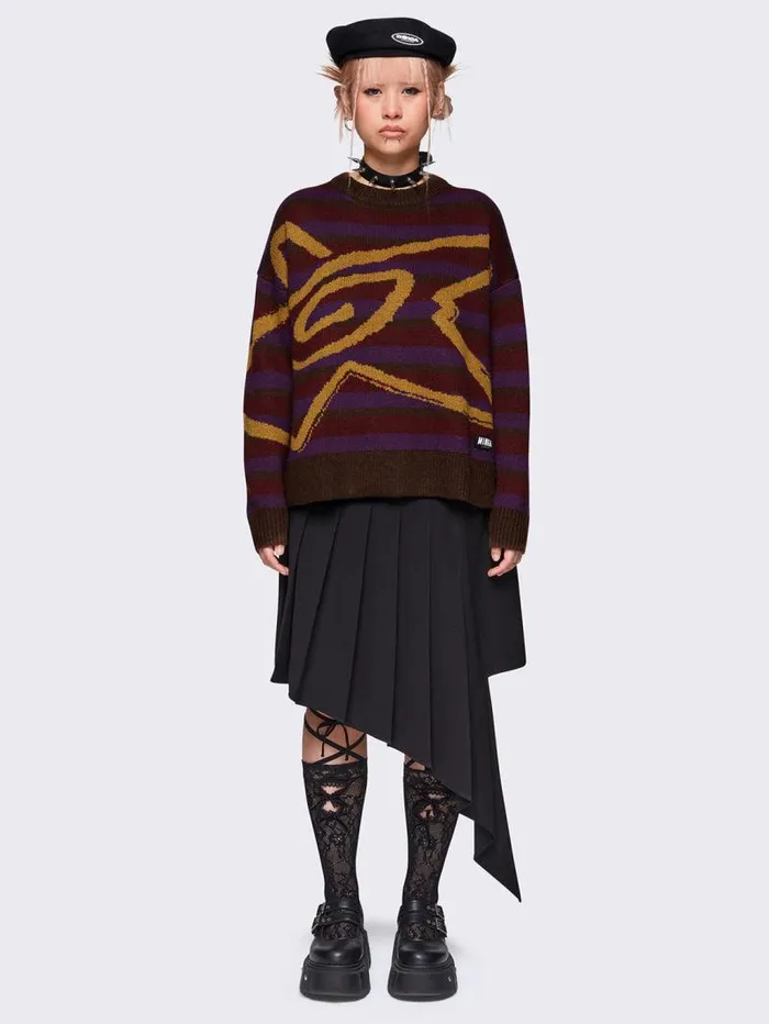 Cosmic Striped Sweater Women Minga London Knitwear