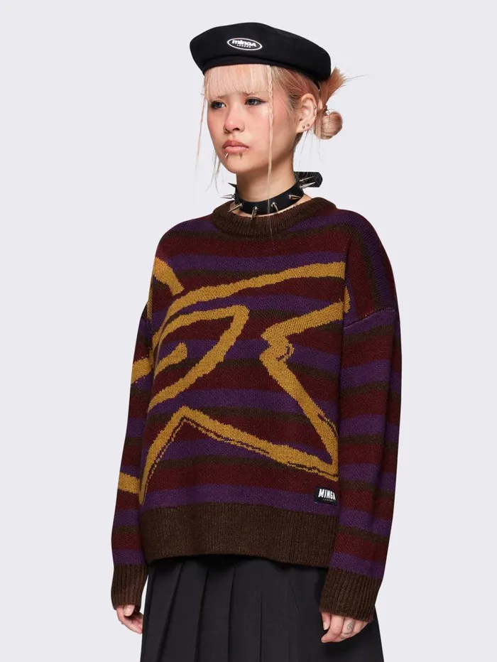 Cosmic Striped Sweater Women Minga London Knitwear
