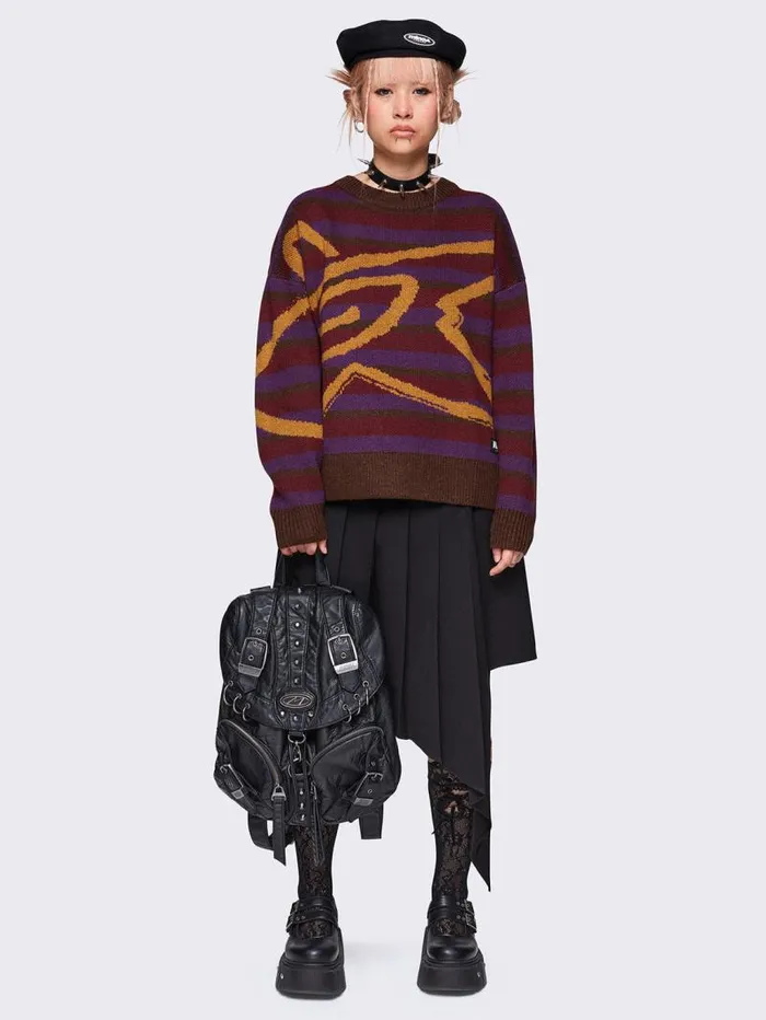 Cosmic Striped Sweater Women Minga London Knitwear