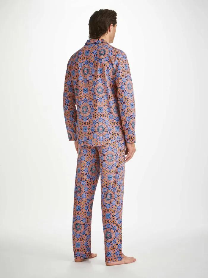 Cotton Pajamas Men Derek Rose Modern Fit Pajamas Ledbury 69 Cotton Batiste Multi