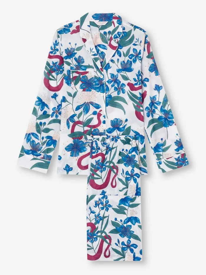 Cotton Pajamas Women Derek Rose Pajamas Ledbury 68 Cotton Batiste Multi