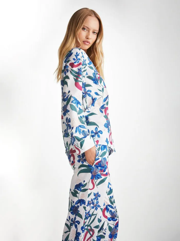 Cotton Pajamas Women Derek Rose Pajamas Ledbury 68 Cotton Batiste Multi