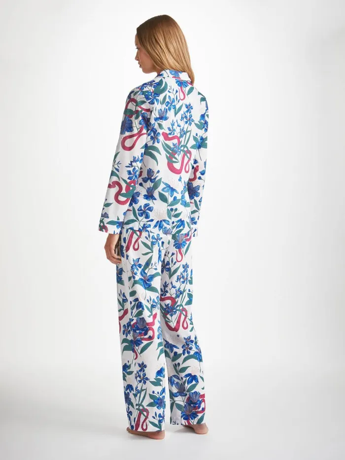 Cotton Pajamas Women Derek Rose Pajamas Ledbury 68 Cotton Batiste Multi