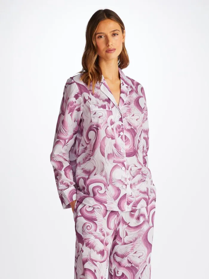 Cotton Pajamas Women Derek Rose Pajamas Ledbury 75 Cotton Batiste White