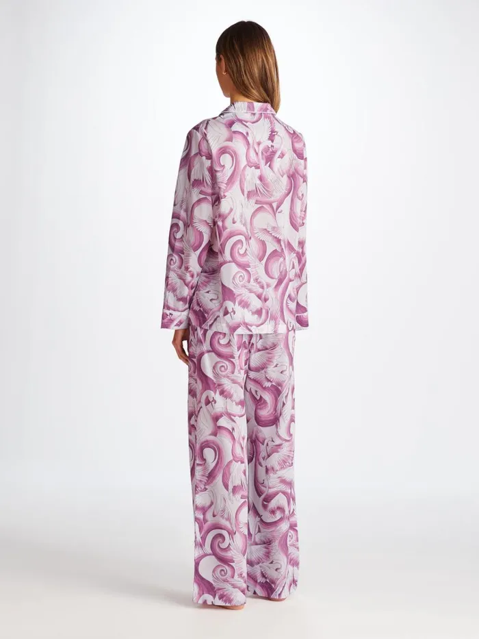 Cotton Pajamas Women Derek Rose Pajamas Ledbury 75 Cotton Batiste White