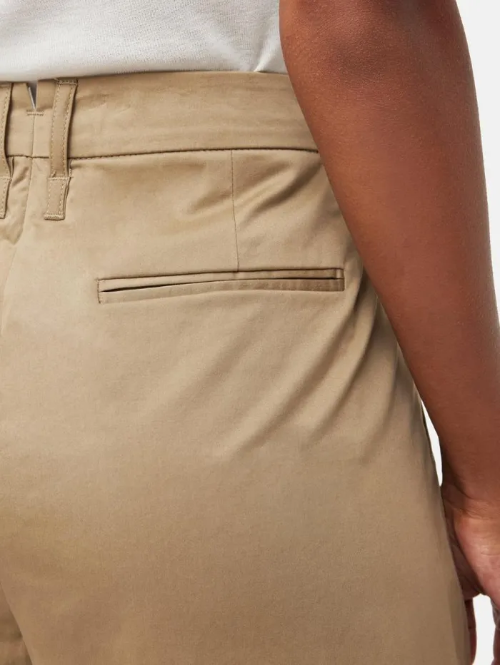 Cotton Pleat Front Trouser Stone Women Jigsaw Trousers