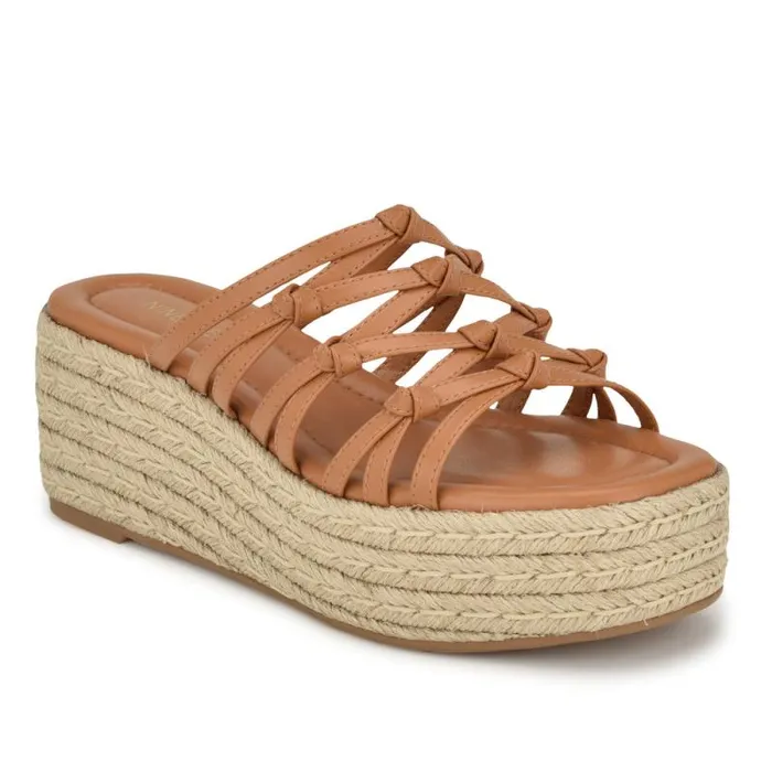 Cristy Espadrille Wedge Sandals Light Brown Women Nine West Sandals