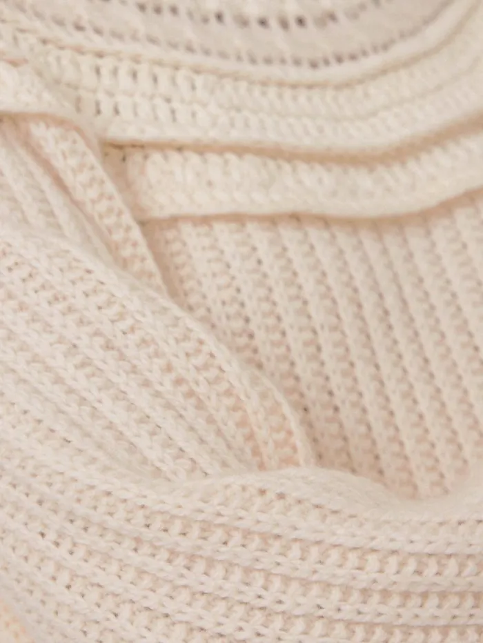 Crochet Yoke Jumper Cream Women Jigsaw Knitwear and Cashmere