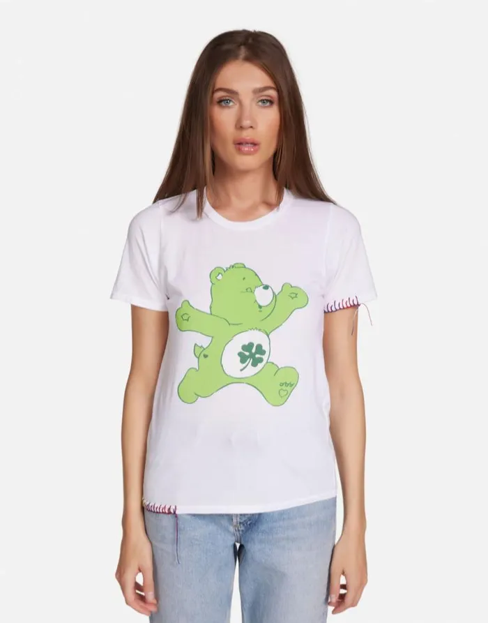 Croft Good Luck Bear White Women Lauren Moshi Short Sleeve