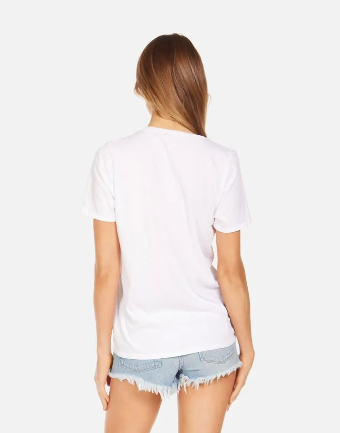 Croft Happy Daisy Peace White Women Lauren Moshi Short Sleeve