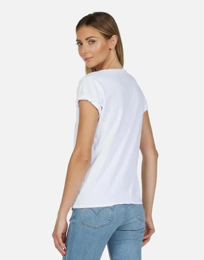 Croft Lucky Clover White Women Lauren Moshi Short Sleeve