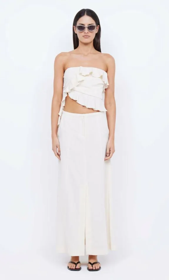 Cropped Shop Bec Bridge Coastliner Strapless Top Cream