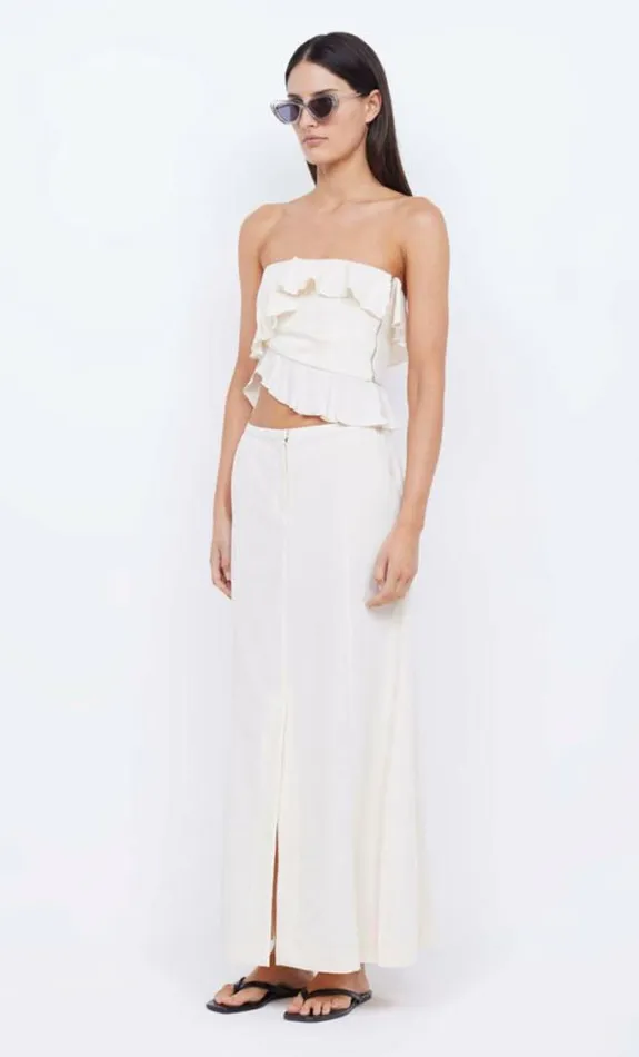 Cropped Shop Bec Bridge Coastliner Strapless Top Cream