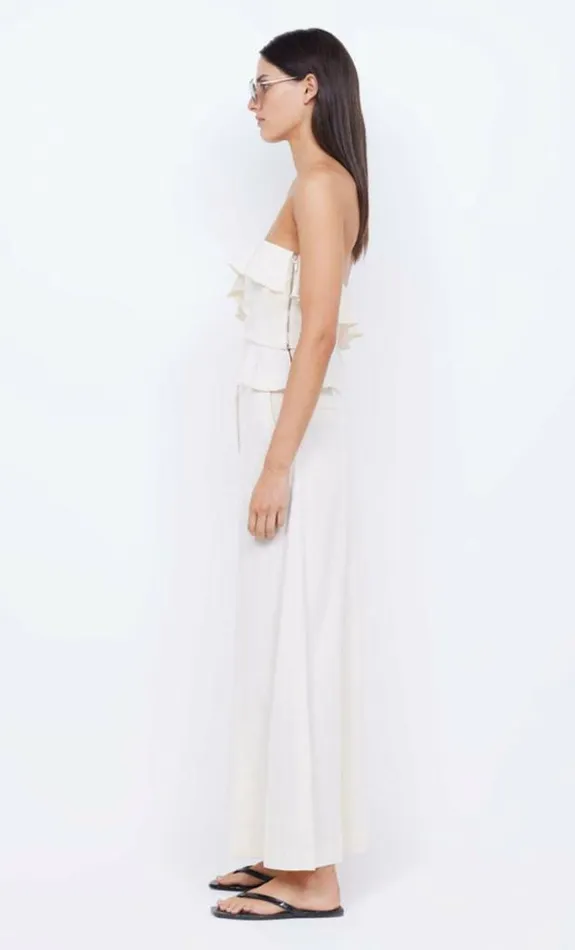 Cropped Shop Bec Bridge Coastliner Strapless Top Cream