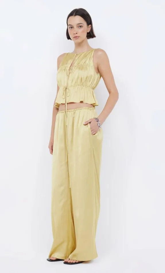 Cropped Shop Bec Bridge Delphi Gathered Top Citrus