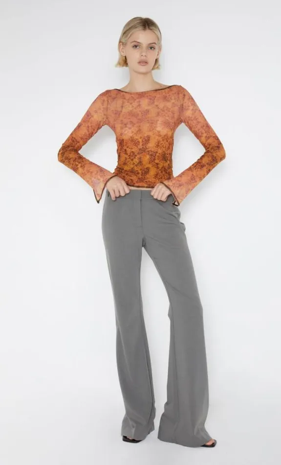 Cropped Shop Bec Bridge Fleur De Lis Long Sleeve Top Fleur