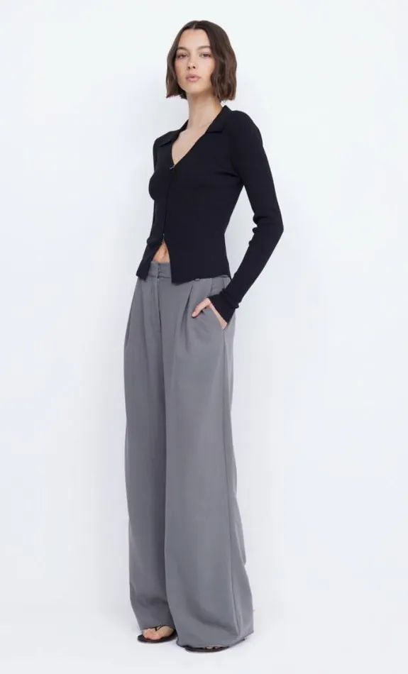 Cropped Shop Bec Bridge Imrie Zip Knit Cardigan Black