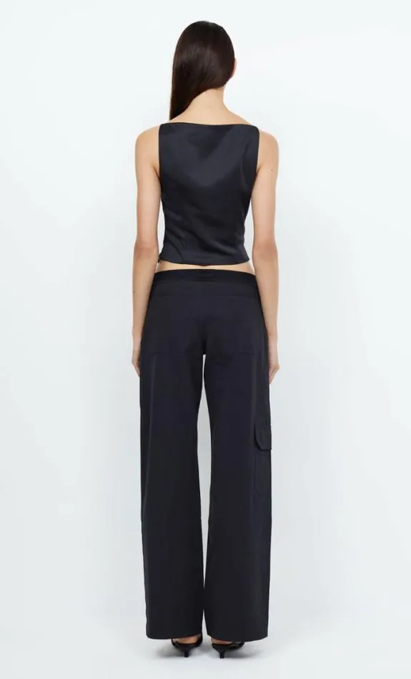 Cropped Shop Bec Bridge Jones Boatneck Top Black
