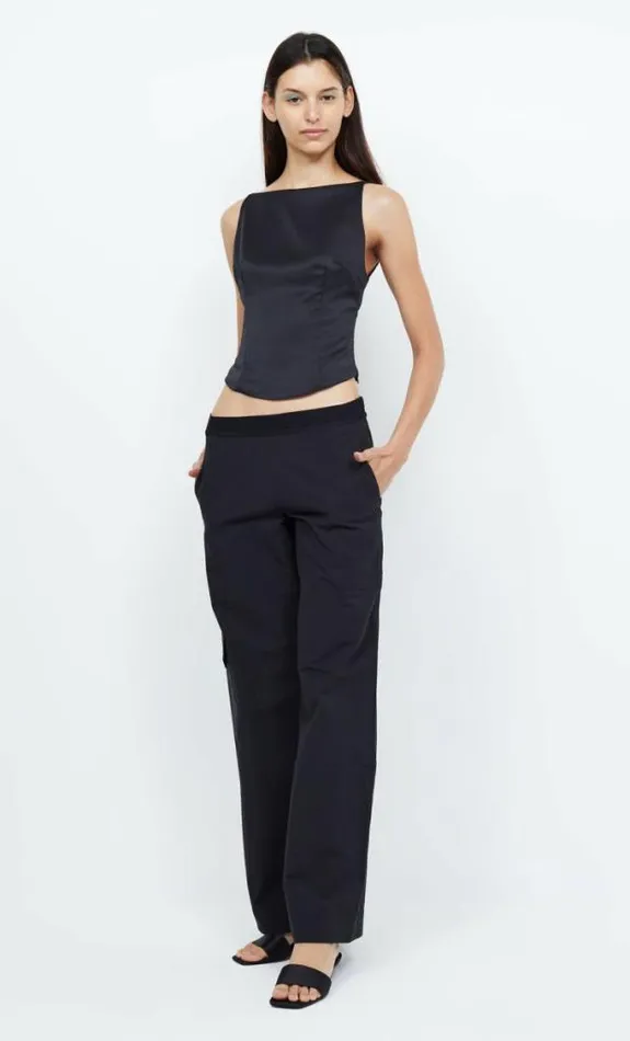 Cropped Shop Bec Bridge Jones Boatneck Top Black