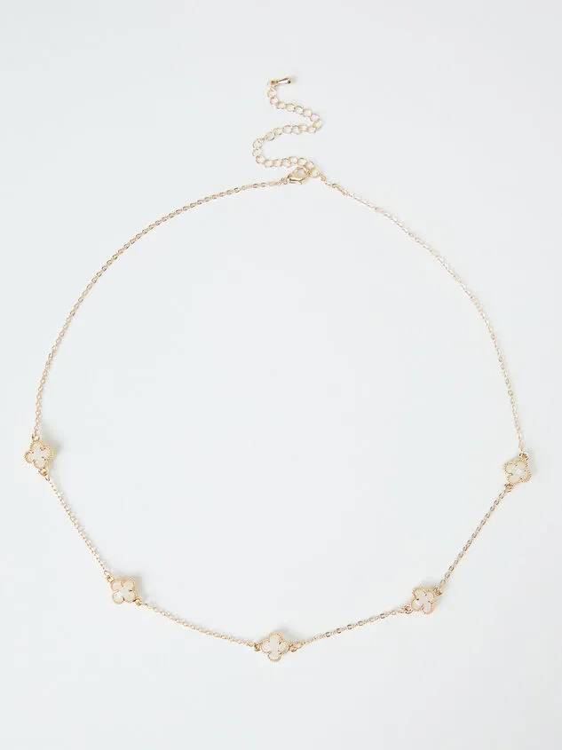 Crystal Clover Chain Necklace Gold Women Altar039d State Necklaces Crystal Clover Chain Necklace Gold Women Altar039d State Necklaces