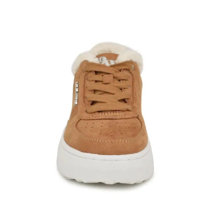 Cuddly Laceup Sneakers Dark Natural Women Nine West Flats
