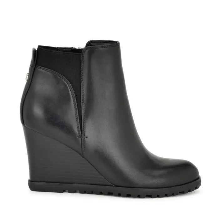 Curtis Wedge Booties Black Women Nine West Boots and Booties