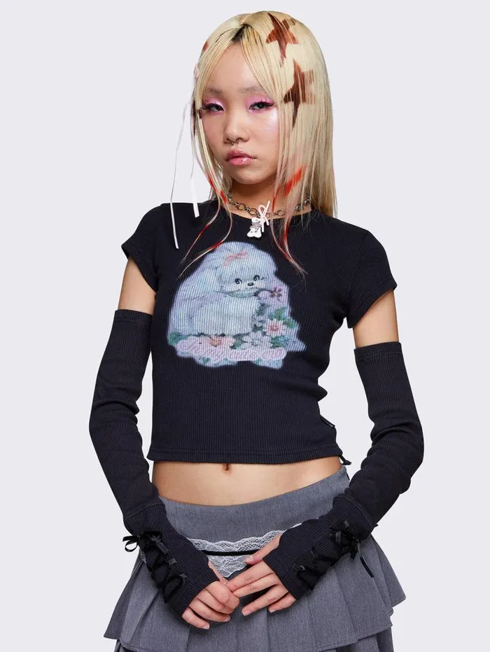 Cute Era Detachable Sleeves Top Women Minga London Tops and TShirts