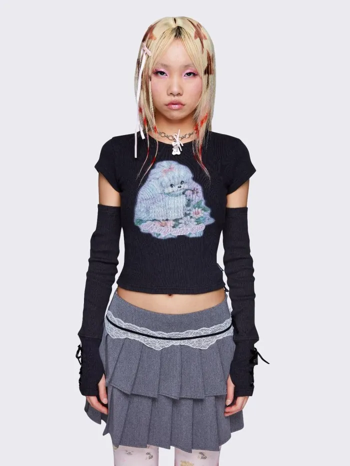 Cute Era Detachable Sleeves Top Women Minga London Tops and TShirts