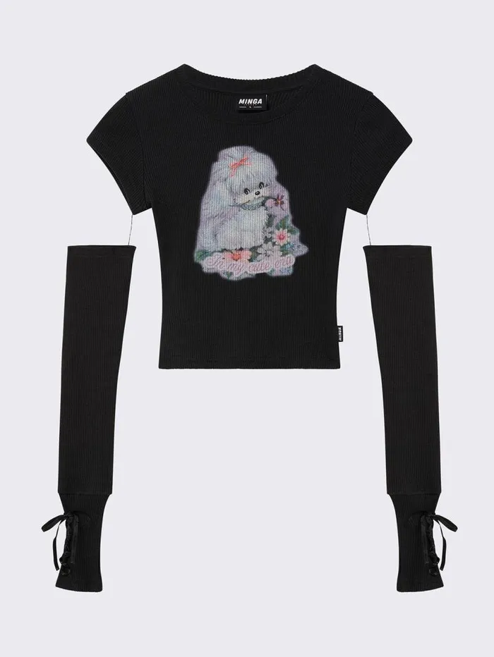 Cute Era Detachable Sleeves Top Women Minga London Tops and TShirts