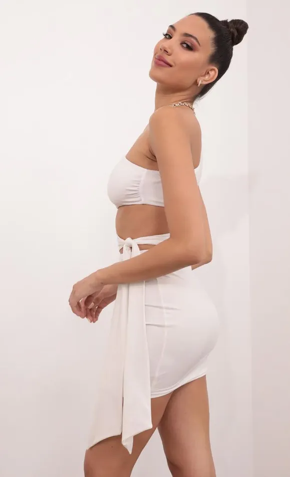 Cutout Dress Ivory Shimmer Women LUCY IN THE SKY Mini Dresses