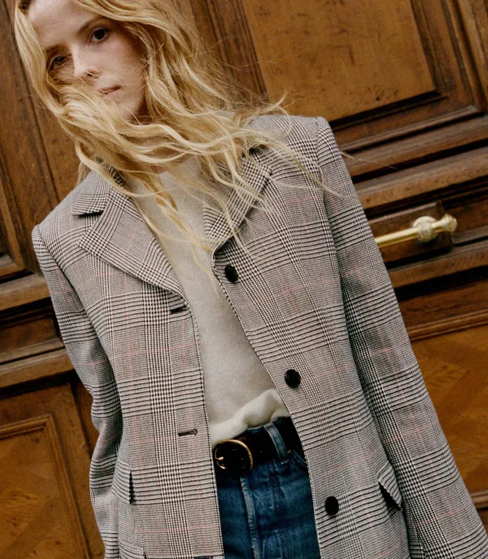 DEN Coats and Jackets Women Bellingham Coat Wickham Houndstooth Plaid