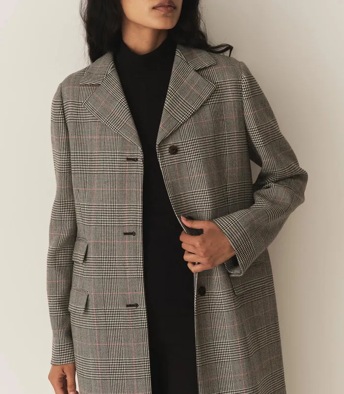 DEN Coats and Jackets Women Bellingham Coat Wickham Houndstooth Plaid