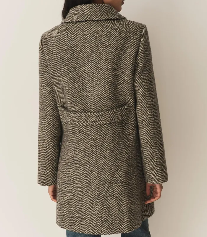 DEN Coats and Jackets Women Bonnaire Coat Herringbone DEN Coats and Jackets Women Bonnaire Coat Herringbone